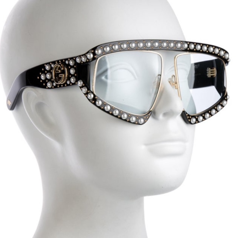 Gucci Hollywood Forever Faux Pearl Sunglasses